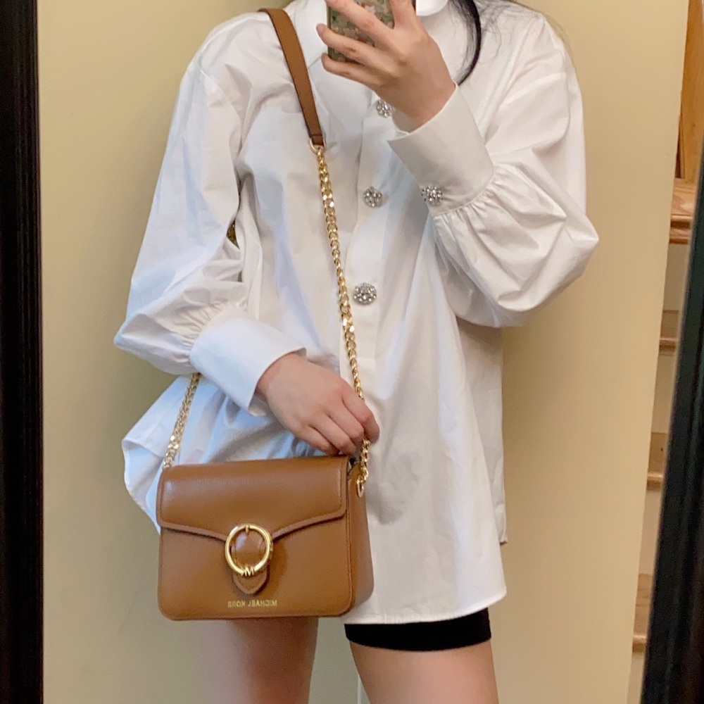 MICHAEL KORS Wanda Small Leather Crossbody - Picture 8 of 8
